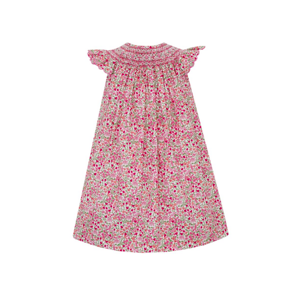 Sabrinne - Hot Pink Liberty Floral Smocked Bishop Baby Dress
