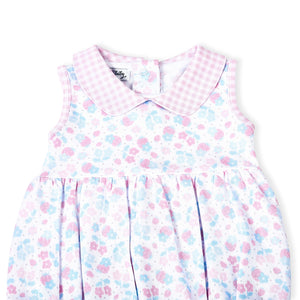 Sweet Strawberries Pink Collared S/L Bubble