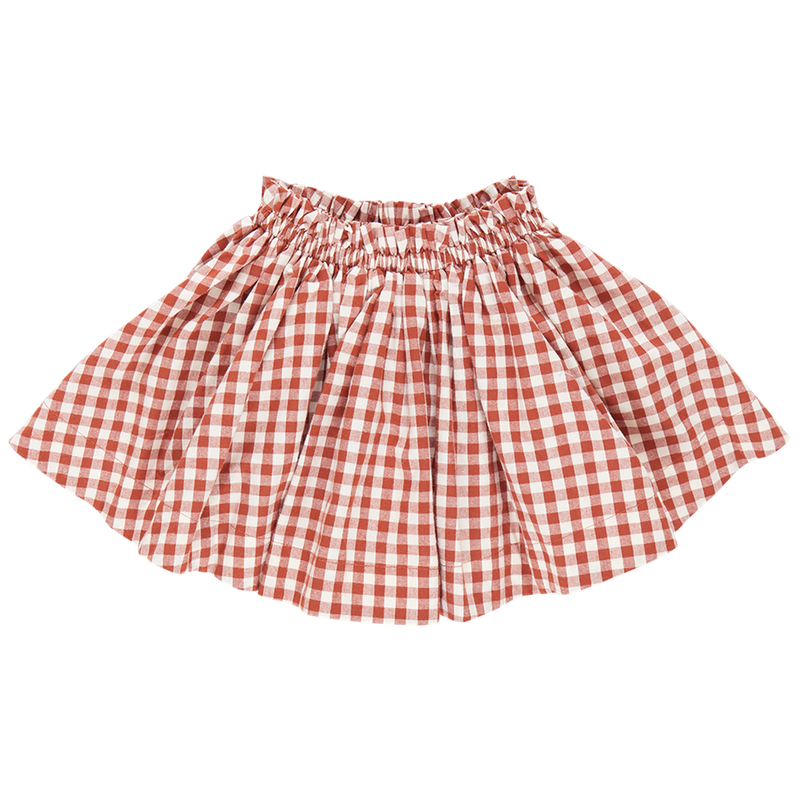 Girls Theodore Skirt - Pony Gingham