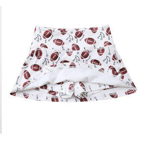 White Football Tennis Skort