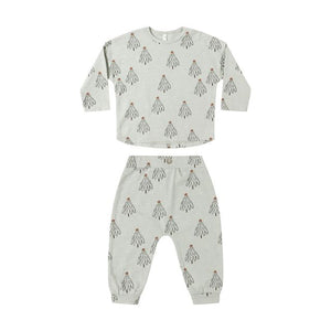 Long Sleeve Tee + Pant Set - Trees