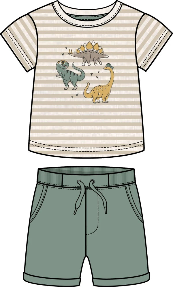 Dino Shirt & Shorts Set