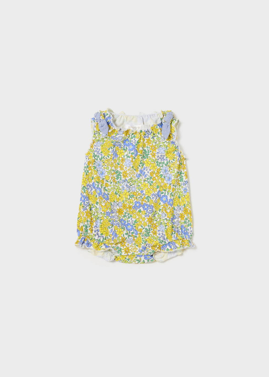 Blue & Yellow Floral Romper