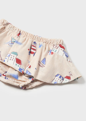 Sailboat on Red & Skirted Bloomers