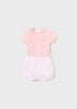 Baby Rose Knit Set - Pink Top - Geese Pocket