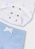 Sky Set - White Top - Blue Geese Print