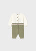 Lion & Bear Green & Cream Knit Tricot Coverall