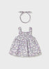 Smocked Sundress w/ Headband - Doggy Print