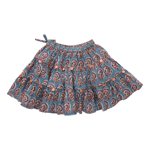 Girls Allie Skirt - Blue Paisley
