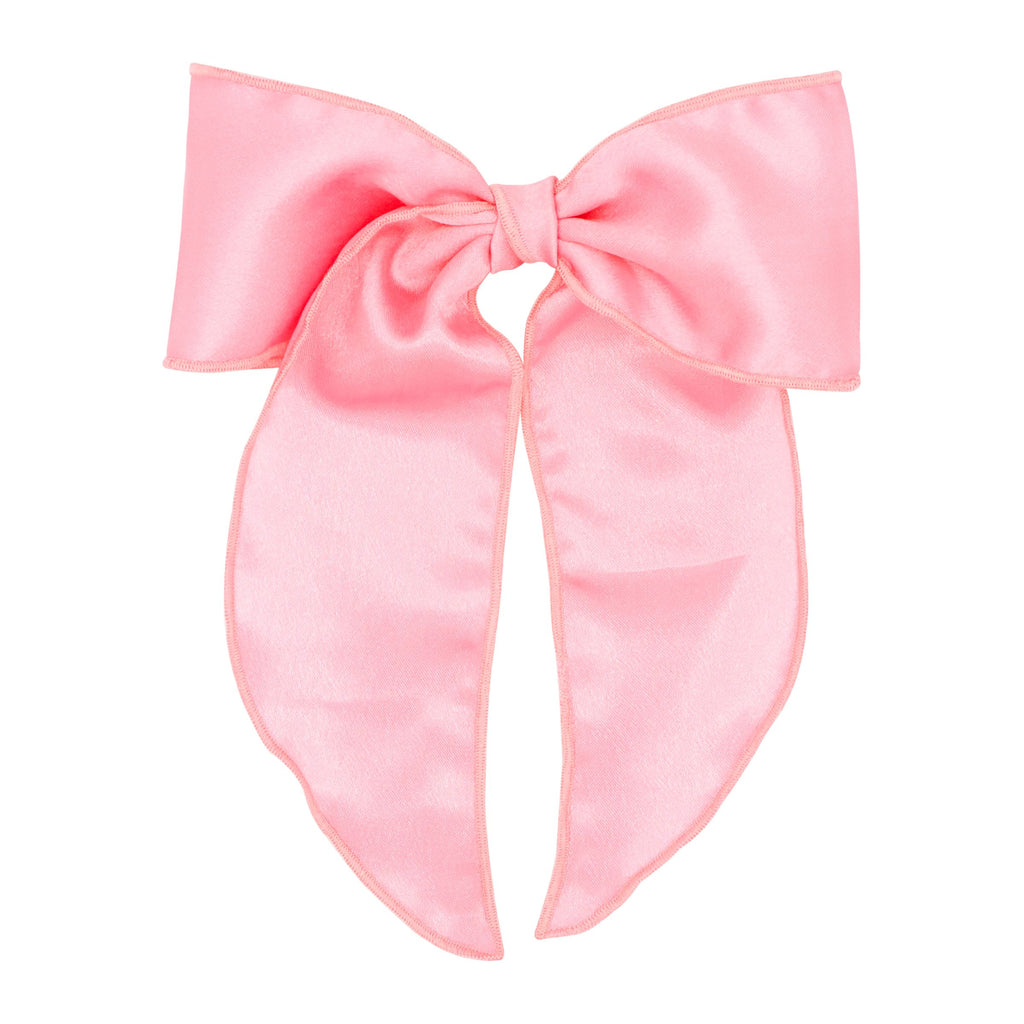 Satin Whimsy Tail Bow - Pink