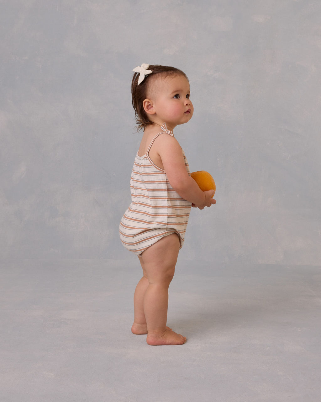 Nala Romper - Grapefruit Stripe