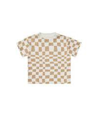 Relaxed Tee - Sand Check
