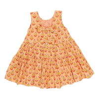 Eloise Dress - Orange Dahlia