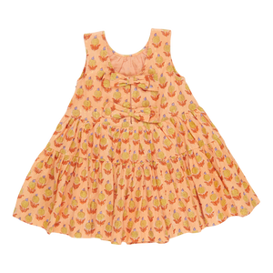 Eloise Dress - Orange Dahlia