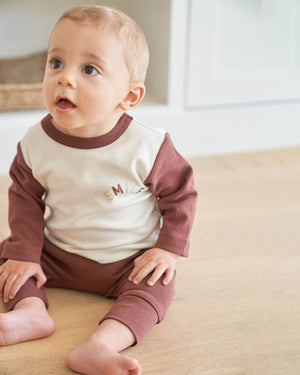 Smile Pocket Tee + Plum Pant Set
