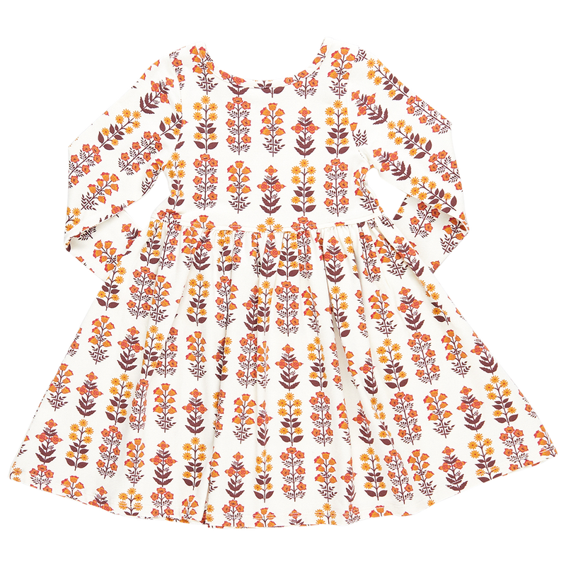 Organic Steph Dress - Fall Field Floral
