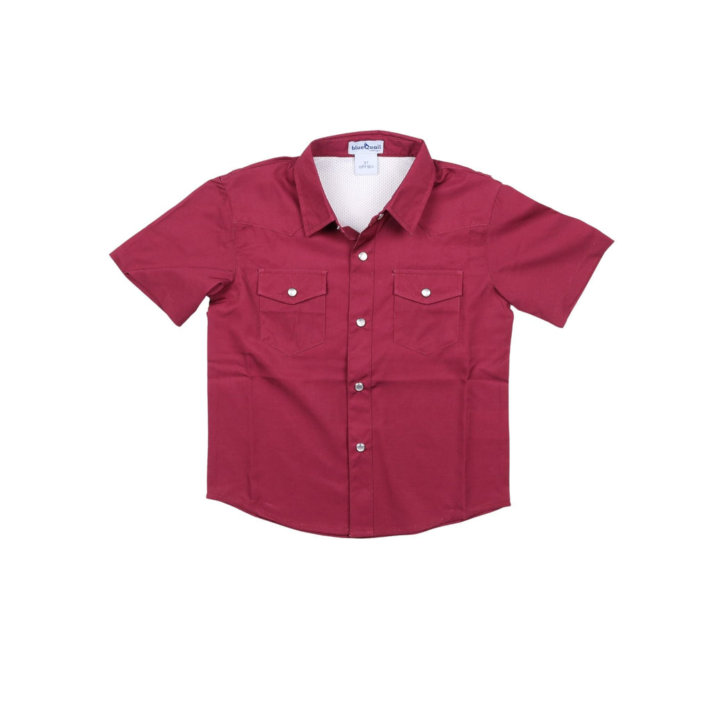 Gameday Maroon Pearl Snap S/S Shirt