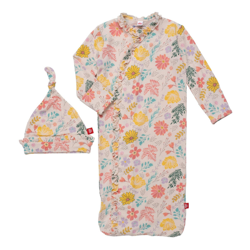 Primrose Cottage | Modal Magnetic Sleeper Gown + Hat Set