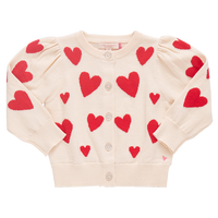 Constance Sweater - Cream & Red Hearts