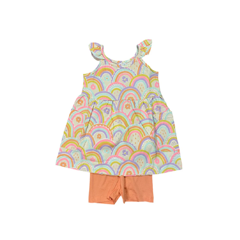 Rainbow Print Tunic Set