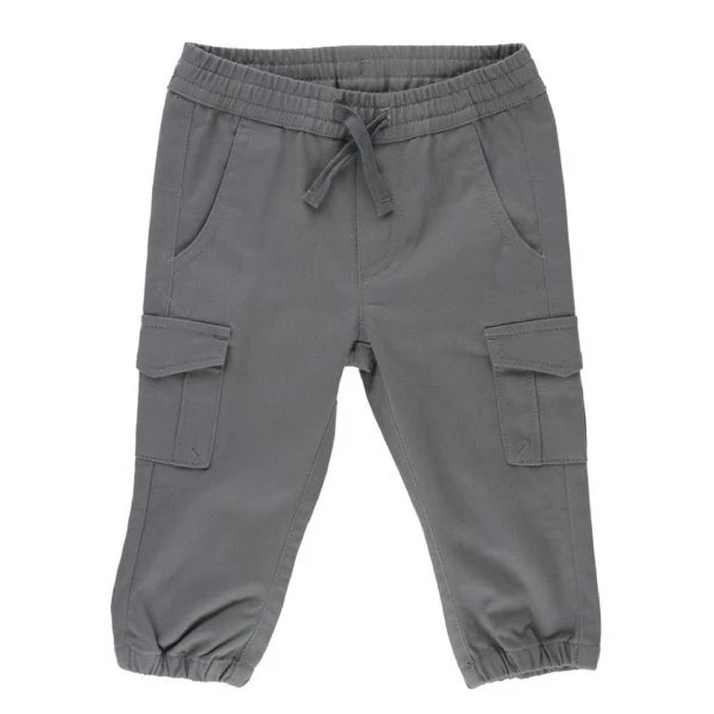 Slim Cargo Joggers - Smoke