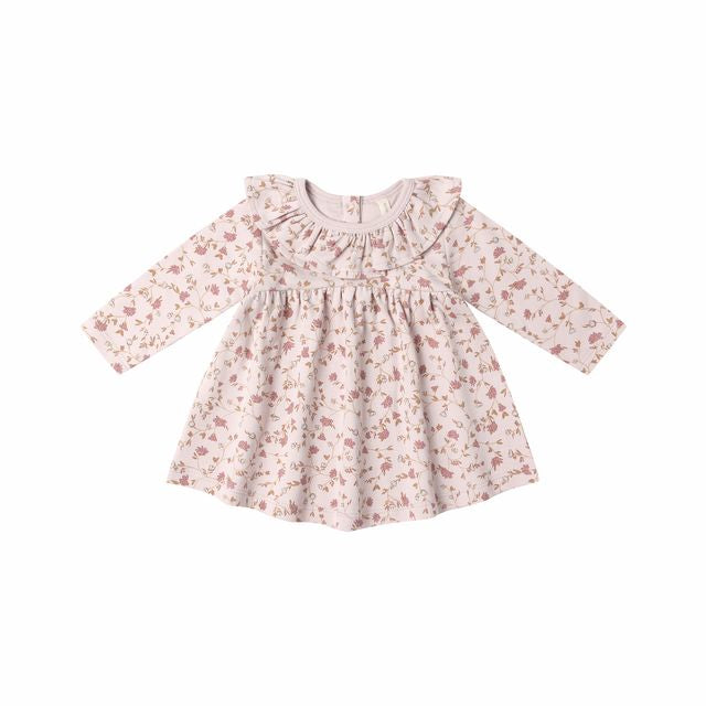 Ruffle Collar Jersey Dress - Garden