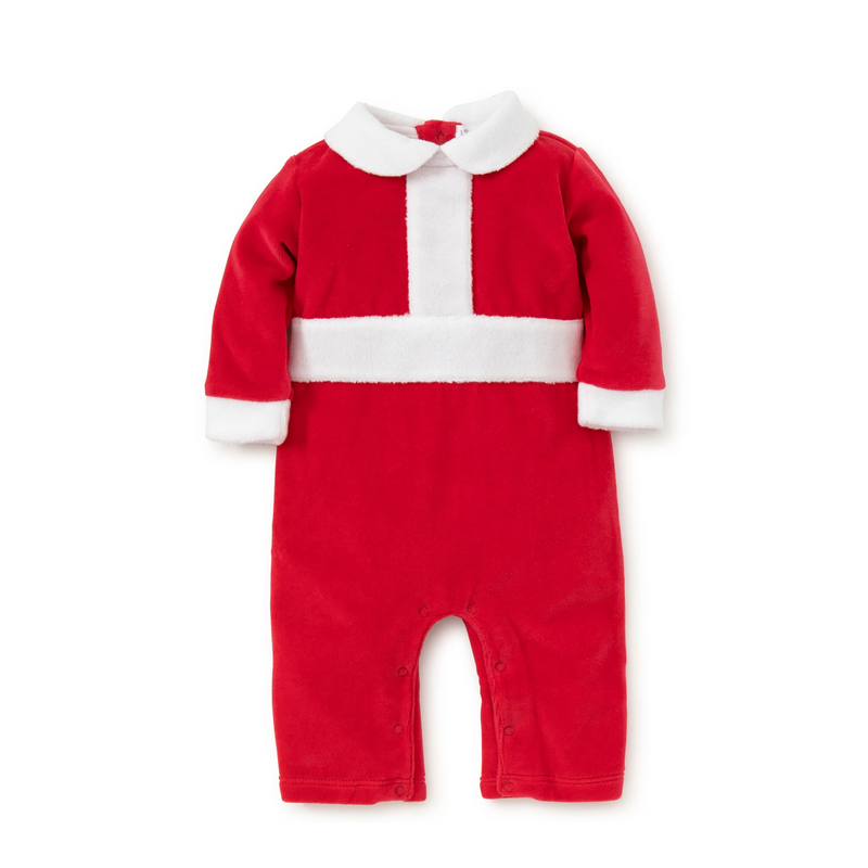 Red Velour Playsuit - Christmas Magic