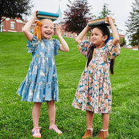 Girls Evelyn Dress - Watercolor Floral