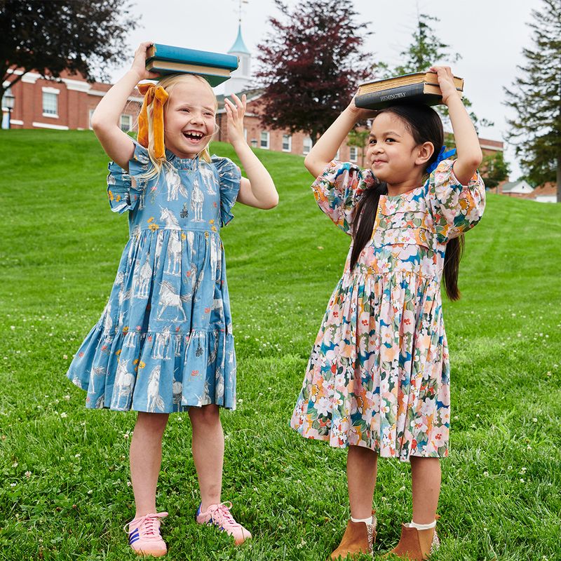 Girls Evelyn Dress - Watercolor Floral