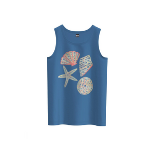 Shimmery Shells Tank Top - Blue Yarrow