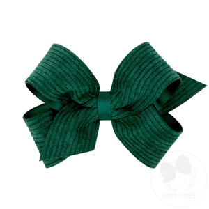 Medium Corduroy Overlay Hair Bows