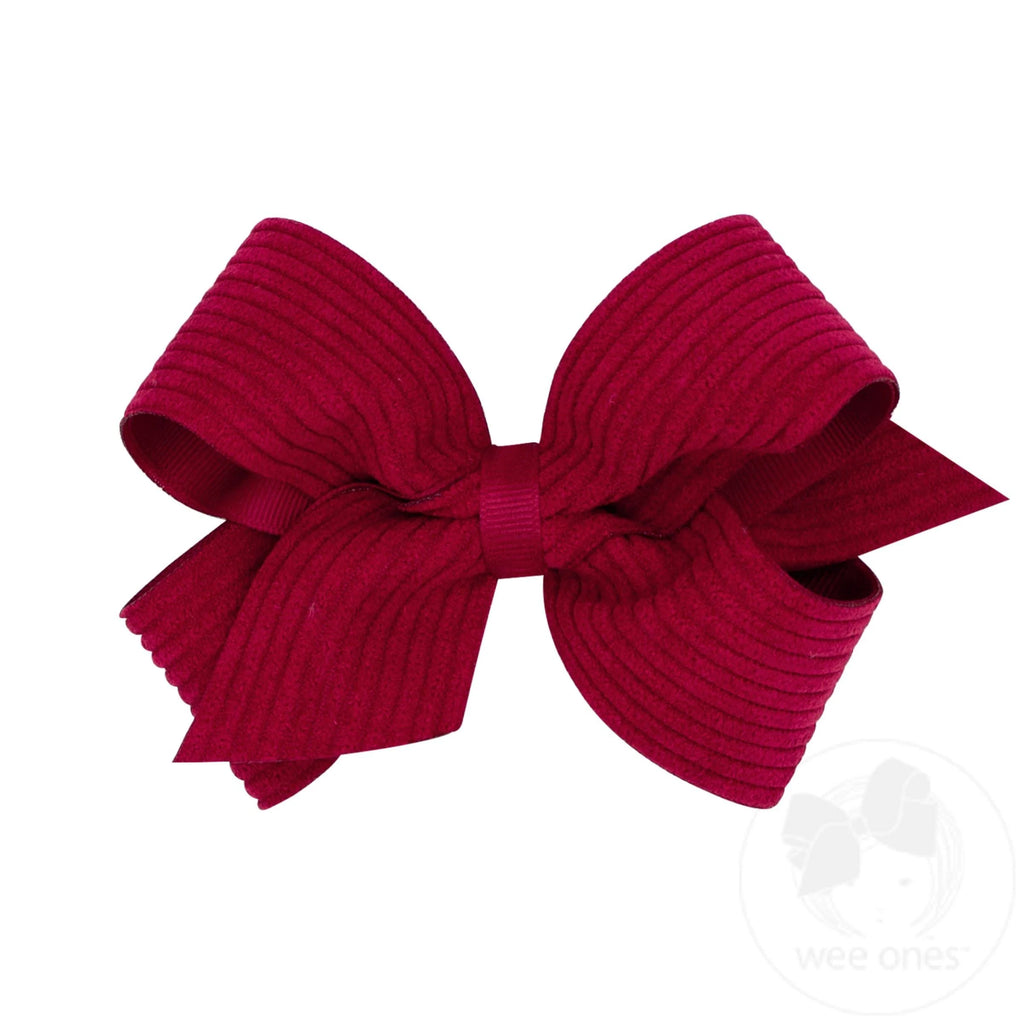 Medium Corduroy Overlay Hair Bows