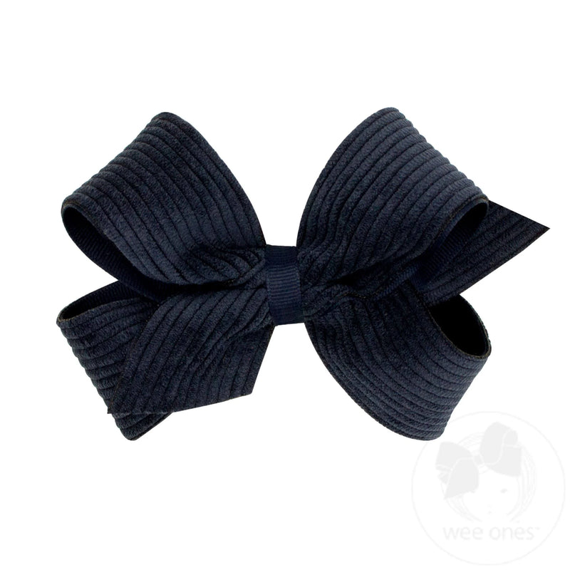 Medium Corduroy Overlay Hair Bows