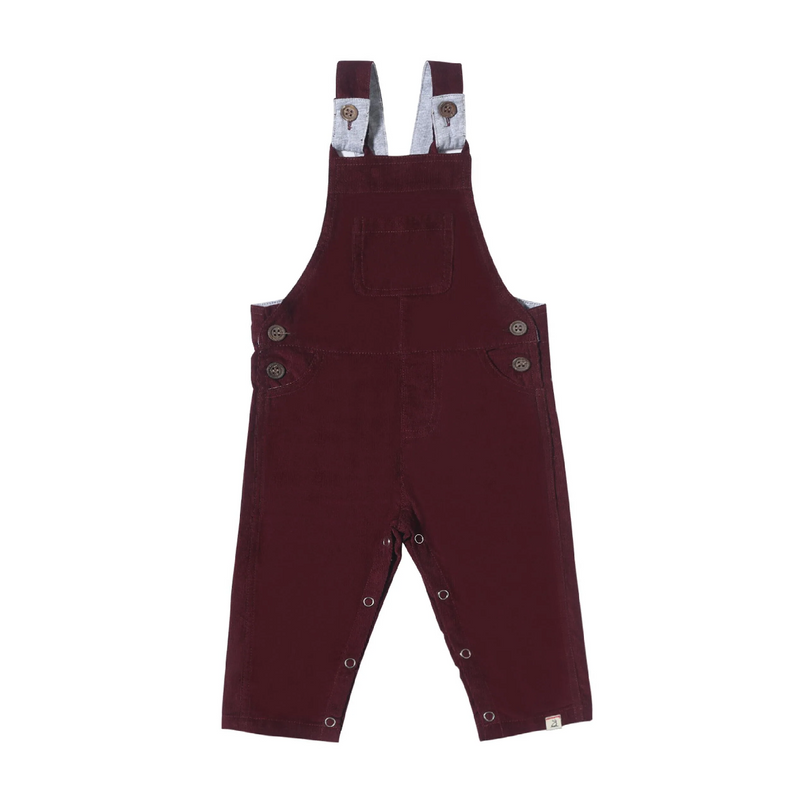 Harrison Cord Overalls - Burgundy