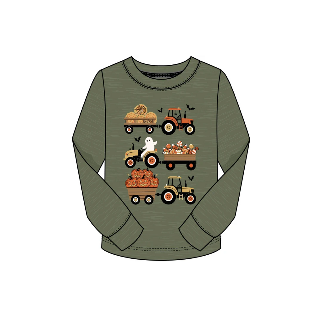 Halloween Tractor L/S Shirt