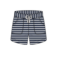 Navy Stripe Shorts