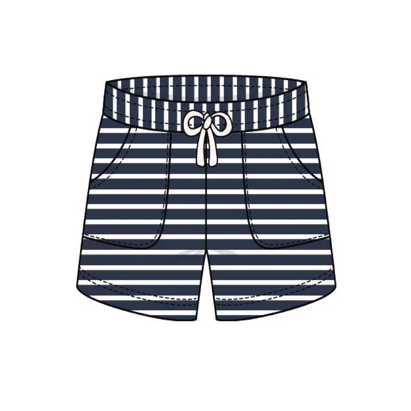 Navy Stripe Shorts
