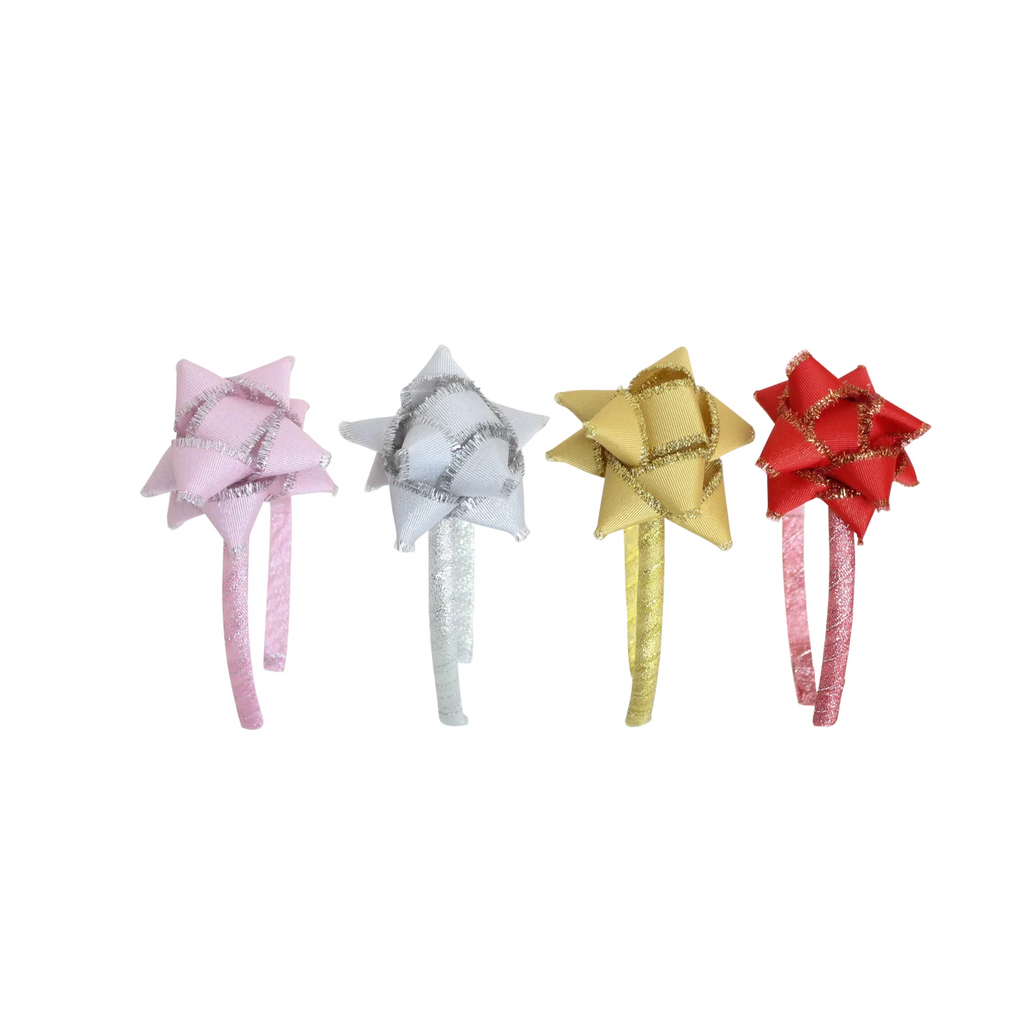 Metallic Gift Bow Headbands