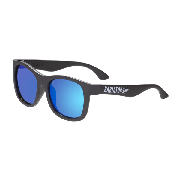Babiators - Navigator Sunglasses - Black with Cobalt Mirrored Polarized Lens