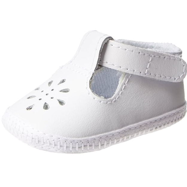 White Kennedy T-Strap Crib Shoe