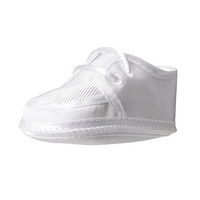 White Satin Oxford Crib Shoe
