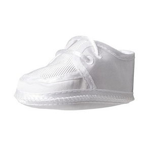 White Satin Oxford Crib Shoe