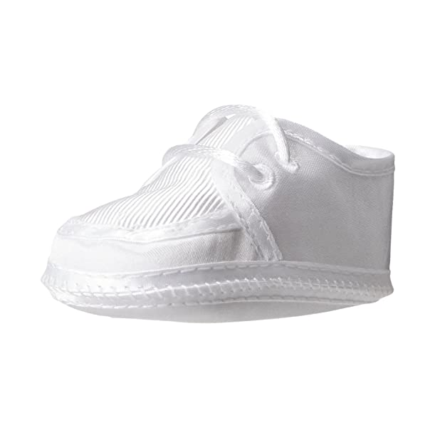 White Satin Oxford Crib Shoe