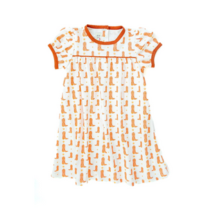 Burnt Orange Boots Catherine Dress