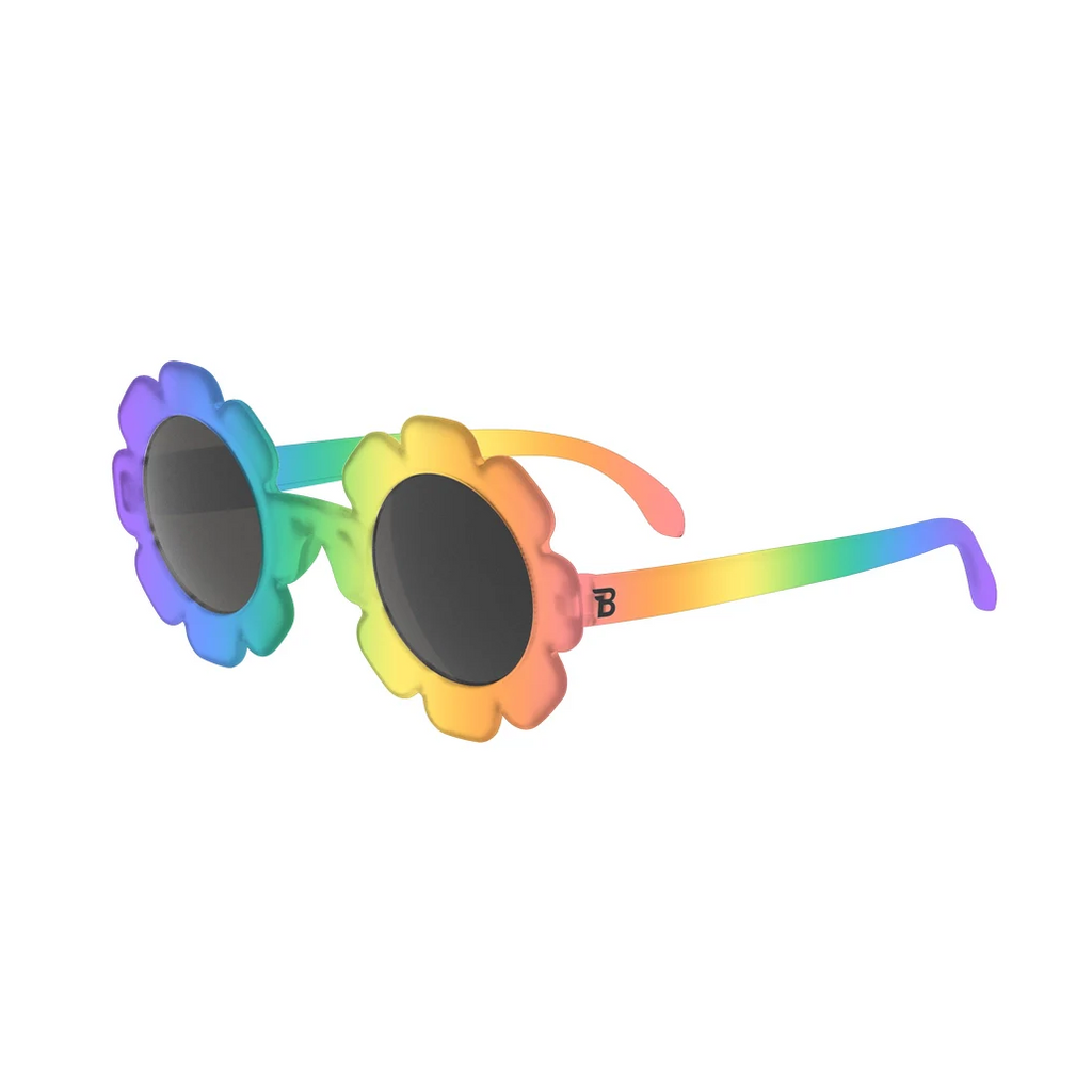 Rainbow Flower Sunglasses - Smoked Lenses