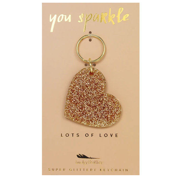 Glitter Heart Keychain