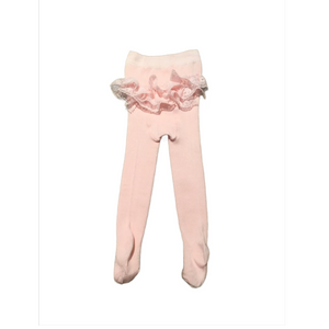 Pink Ruffle Bottom Tights
