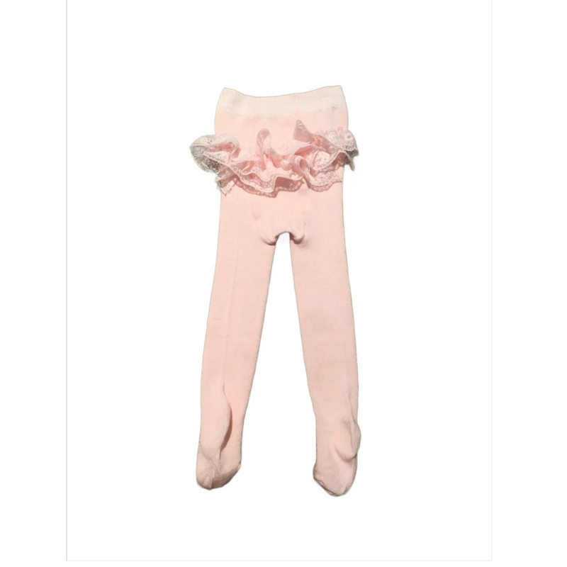 Pink Ruffle Bottom Tights