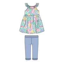 Tropical Print Tunic with Capri