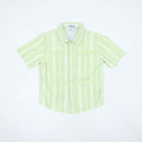 Guayabera - Green Plaid Linen